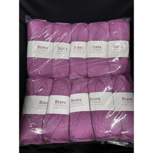 Lot Of 10 Knit Picks Brava Sport Weight Yarn Acrylic, 273 Yards, Lady Slipper
